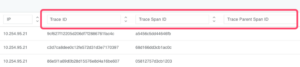 Netris API log entry with tenant trace context