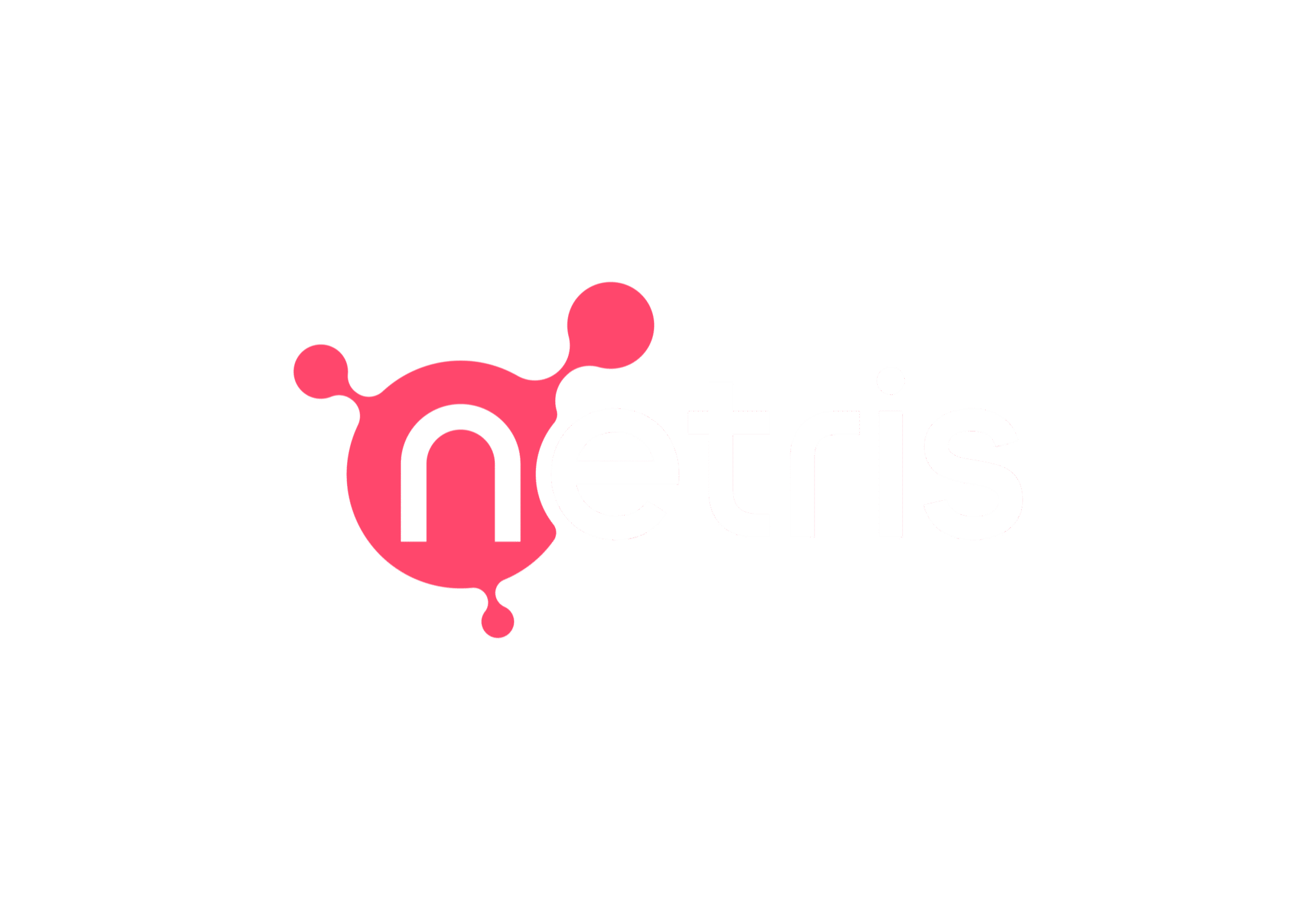 Netris Logo 2026 - Hollow-Coral-White